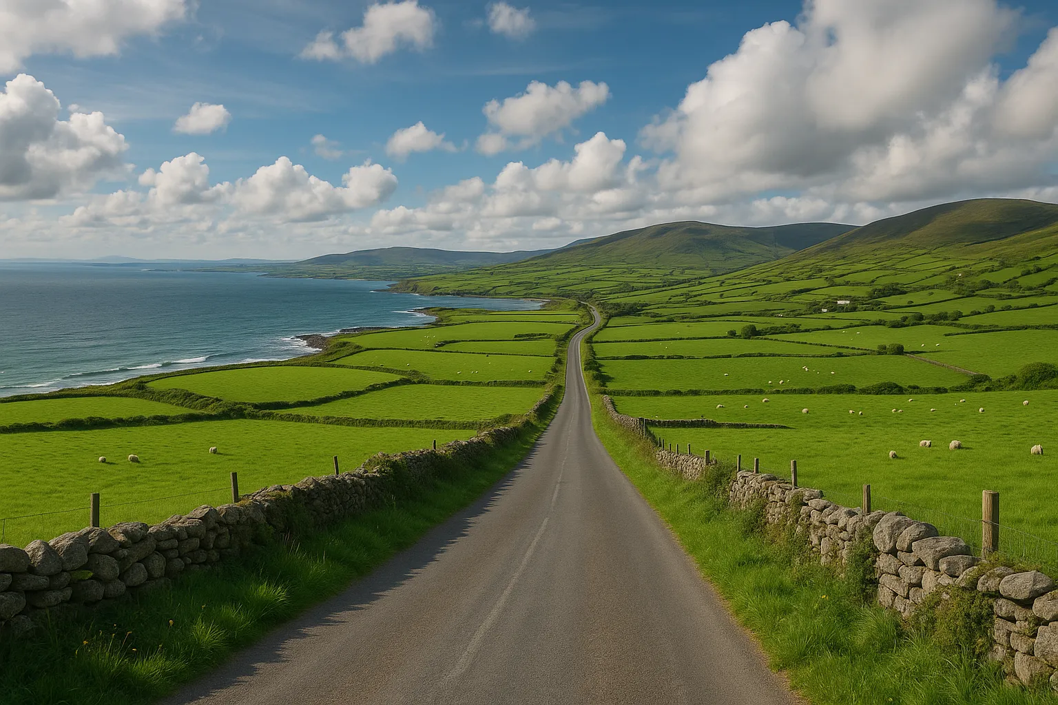 Irish countryside scenery on a chauffeur tour - Hennessy Chauffeurs